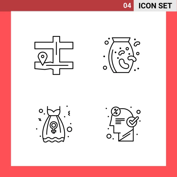 Conjunto Iconos Creativos Universales Simplemente Vector Ilustraciones Para Aplicaciones Web — Archivo Imágenes Vectoriales