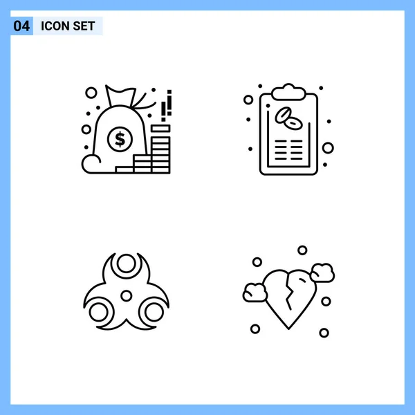 Conjunto Iconos Creativos Universales Simplemente Vector Ilustraciones Para Aplicaciones Web — Vector de stock