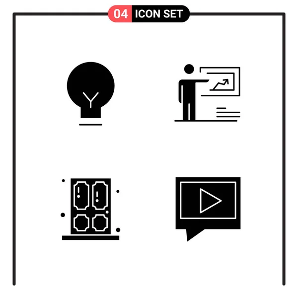 Conjunto Iconos Creativos Universales Simplemente Vector Ilustraciones Para Aplicaciones Web — Vector de stock