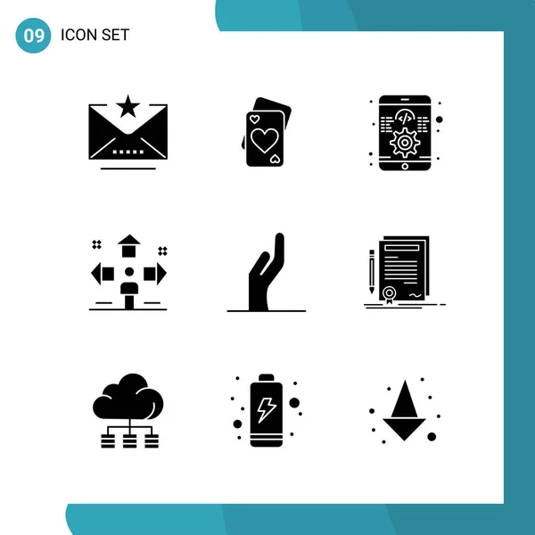 Conjunto Iconos Creativos Universales Simplemente Vector Ilustraciones Para Aplicaciones Web — Vector de stock