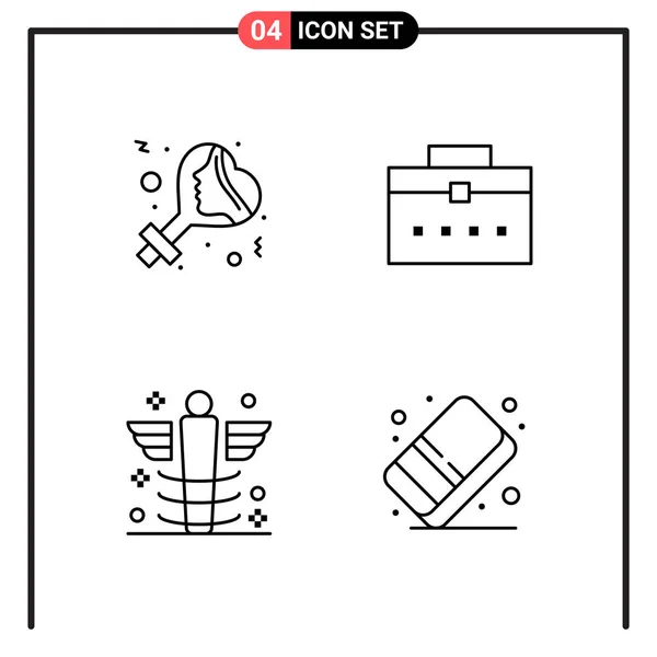 Set Universal Creative Icons Simply Vector Illustrations Web Mobile Apps — Stock Vector