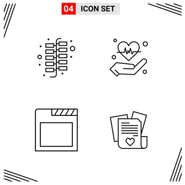 Conjunto Iconos Creativos Universales Simplemente Vector Ilustraciones Para Aplicaciones Web — Archivo Imágenes Vectoriales