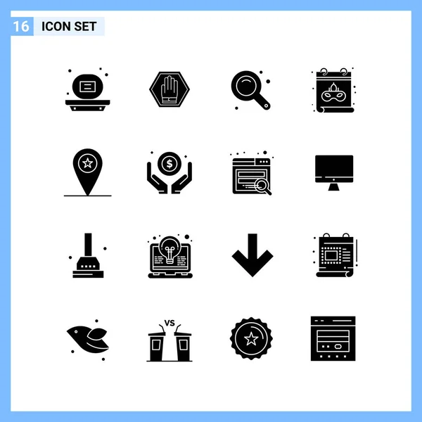 Conjunto Iconos Creativos Universales Ilustración Vectorial — Vector de stock