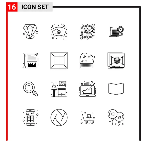 Set Universal Creative Icons Simply Vector Illustrations Web Mobile Apps — Stock Vector