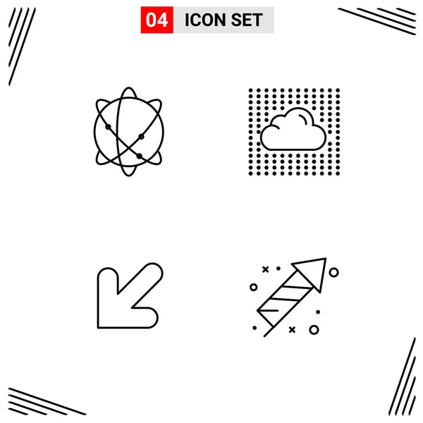 Set Universal Creative Icons Simply Vector Illustrations Web Mobile Apps — Stock Vector