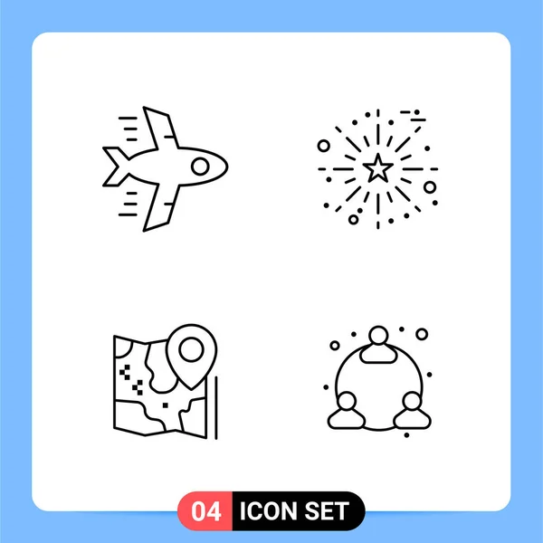 Conjunto Iconos Creativos Universales Simplemente Vector Ilustraciones Para Aplicaciones Web — Archivo Imágenes Vectoriales