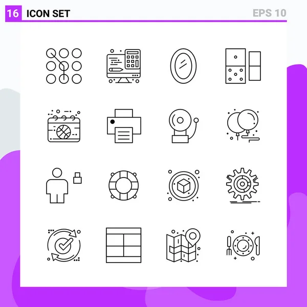 Conjunto Iconos Creativos Universales Simplemente Vector Ilustraciones Para Aplicaciones Web — Vector de stock