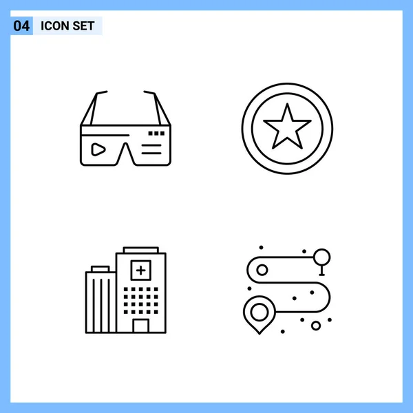 Set Universal Creative Icons Simply Vector Illustrations Web Mobile Apps — Stock Vector