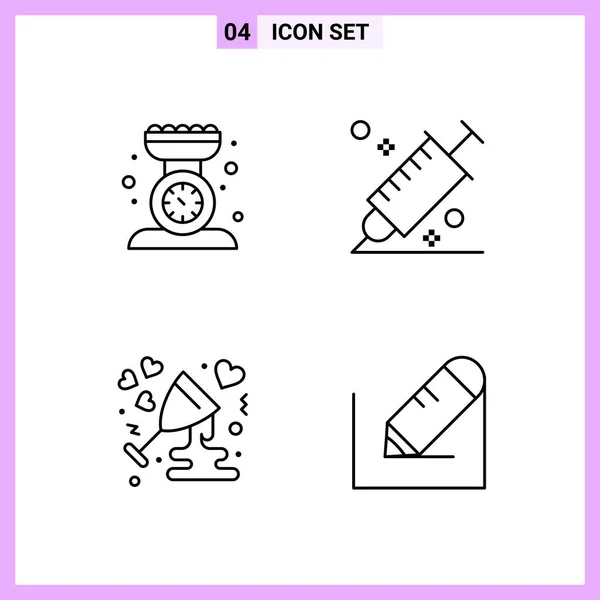 Conjunto Iconos Creativos Universales Simplemente Vector Ilustraciones Para Aplicaciones Web — Vector de stock