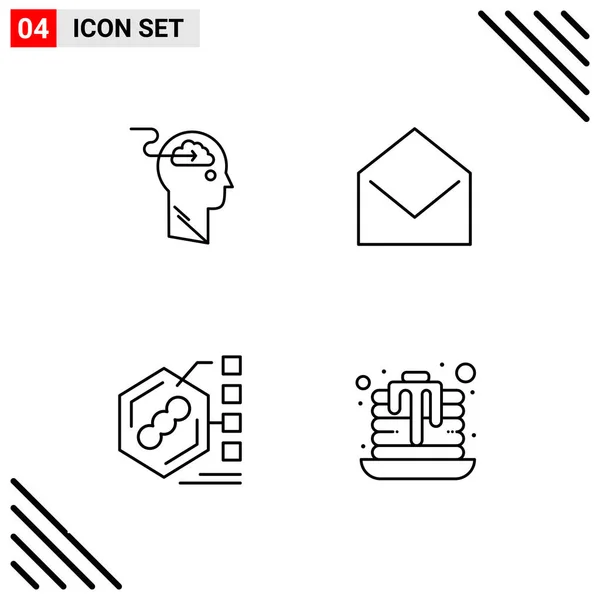 Conjunto Iconos Creativos Universales Simplemente Vector Ilustraciones Para Aplicaciones Web — Vector de stock