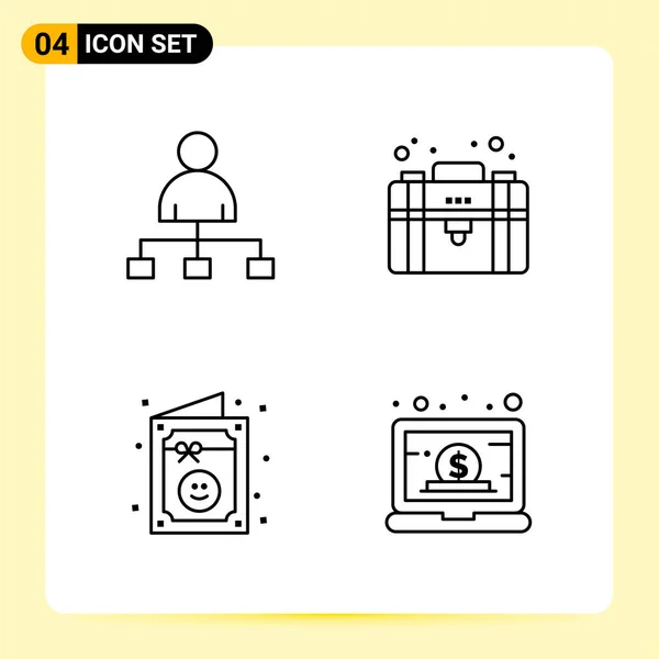 Conjunto Iconos Creativos Universales Simplemente Vector Ilustraciones Para Aplicaciones Web — Vector de stock