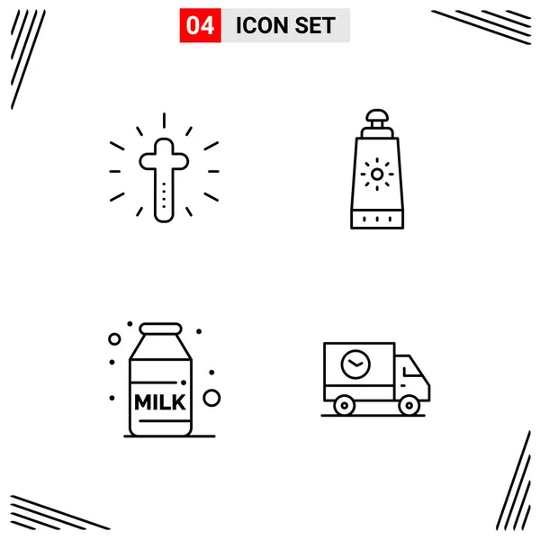 Set Universal Creative Icons Simply Vector Illustrations Web Mobile Apps — Stock Vector