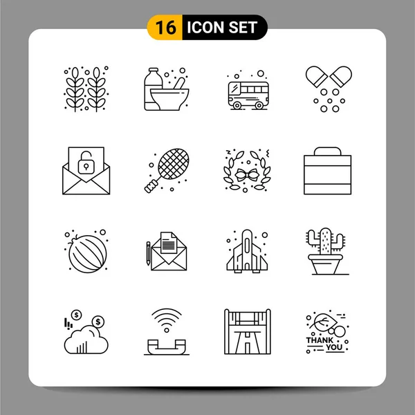 Conjunto Iconos Creativos Universales Simplemente Vector Ilustraciones Para Aplicaciones Web — Archivo Imágenes Vectoriales