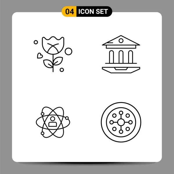 Conjunto Iconos Creativos Universales Simplemente Vector Ilustraciones Para Aplicaciones Web — Archivo Imágenes Vectoriales