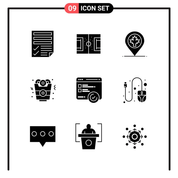 Conjunto Iconos Creativos Universales Simplemente Vector Ilustraciones Para Aplicaciones Web — Vector de stock