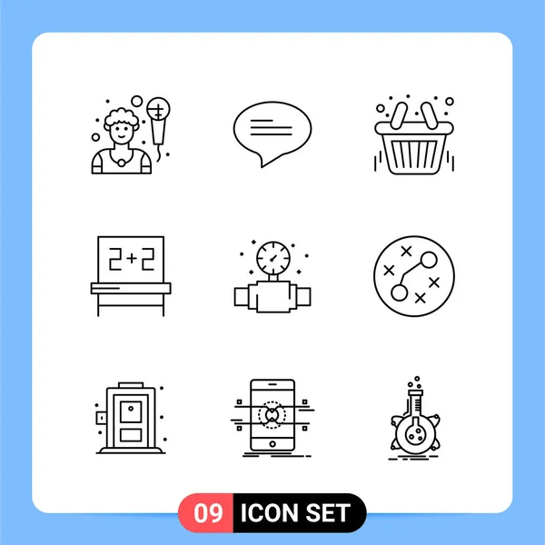 Set Universal Creative Icons Simply Vector Illustrations Web Mobile Apps — Stock Vector