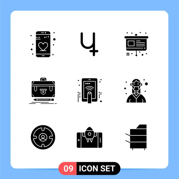 Conjunto Iconos Creativos Universales Simplemente Vector Ilustraciones Para Aplicaciones Web — Archivo Imágenes Vectoriales