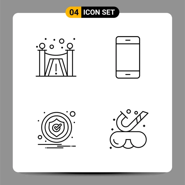 Conjunto Iconos Creativos Universales Simplemente Vector Ilustraciones Para Aplicaciones Web — Vector de stock