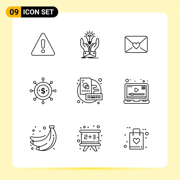 Set van 25 Universele Business Iconen Vector — Stockvector