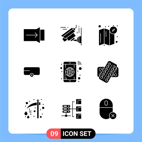 Vector Ilustración Iconos Conjunto — Archivo Imágenes Vectoriales