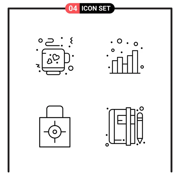 Conjunto Iconos Creativos Universales Simplemente Vector Ilustraciones Para Aplicaciones Web — Archivo Imágenes Vectoriales