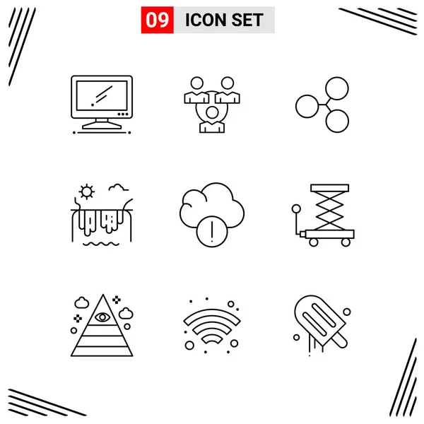 Set Universal Creative Icons Simply Vector Illustrations Web Mobile Apps — Stock Vector