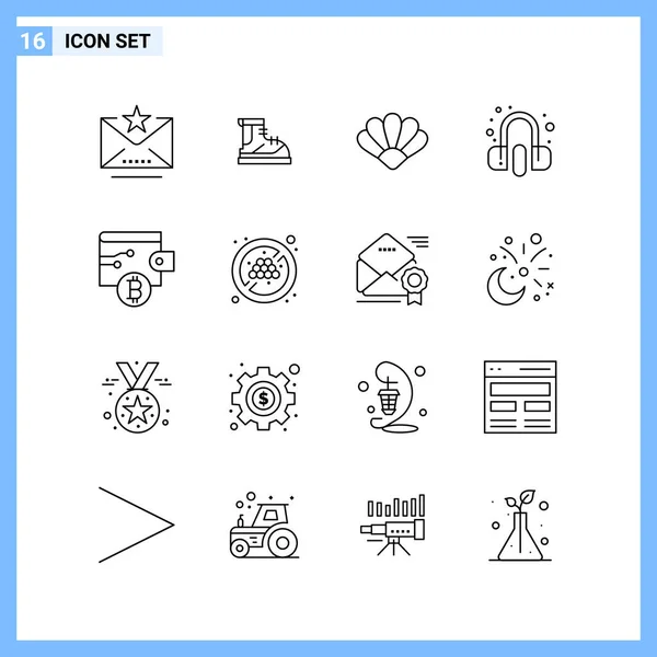 Conjunto Iconos Creativos Universales Simplemente Vector Ilustraciones Para Aplicaciones Web — Vector de stock