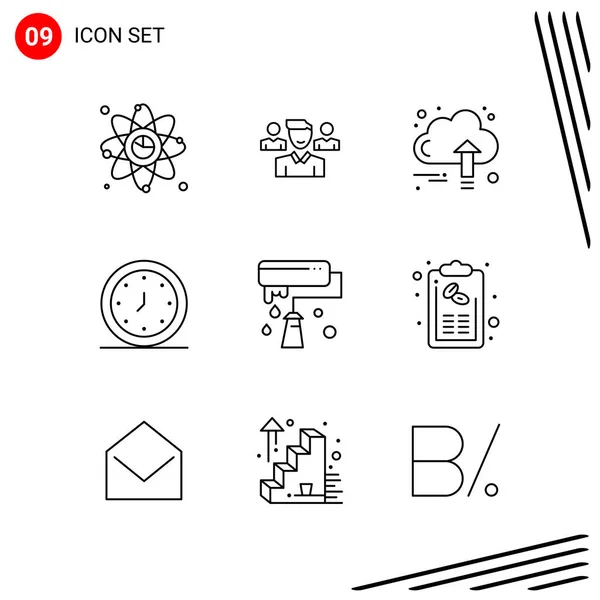 Set de 25 iconos de negocio universales Vector — Vector de stock