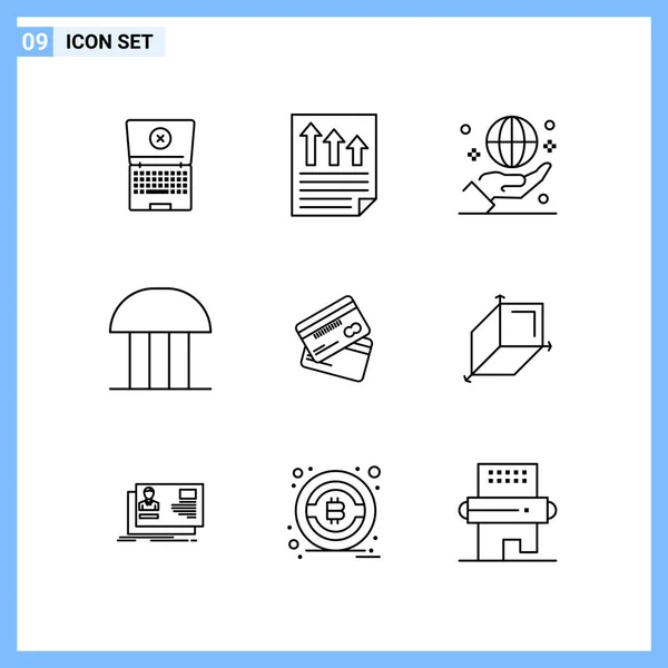 Set Universal Creative Icons Simply Vector Illustrations Web Mobile Apps — Stock Vector