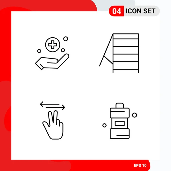 Set Dari Ikon Kreatif Universal Cukup Ilustrasi Vektor Untuk Aplikasi - Stok Vektor