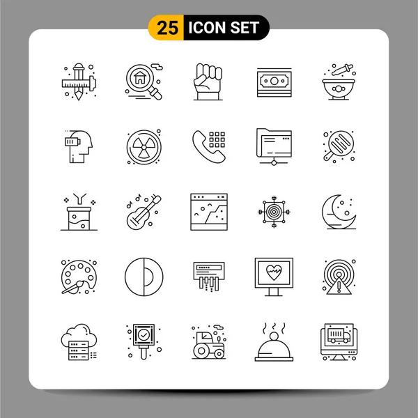 Conjunto Iconos Creativos Universales Simplemente Vector Ilustraciones Para Aplicaciones Web — Vector de stock