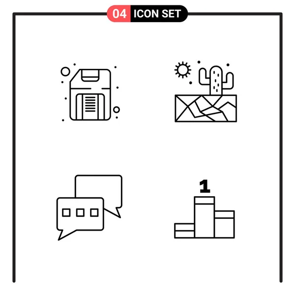Conjunto Ícones Criativos Universais Simplesmente Vetor Ilustrações Para Web Aplicativos —  Vetores de Stock
