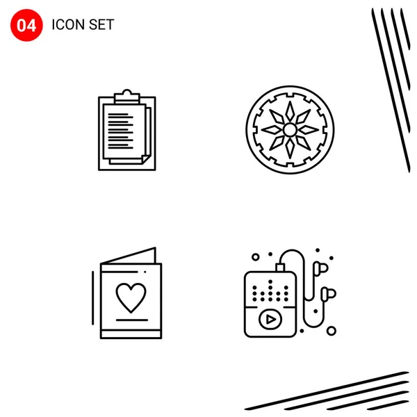 Conjunto Iconos Creativos Universales Simplemente Vector Ilustraciones Para Aplicaciones Web — Vector de stock