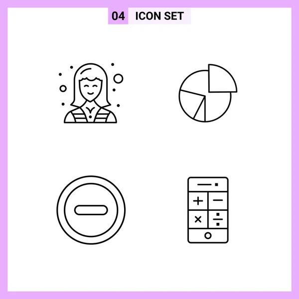 Set Universal Creative Icons Simply Vector Illustrations Web Mobile Apps — Stock Vector