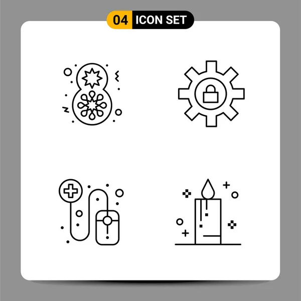 Conjunto Iconos Creativos Universales Simplemente Vector Ilustraciones Para Aplicaciones Web — Archivo Imágenes Vectoriales