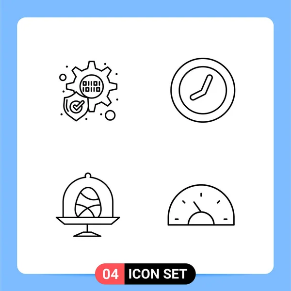 Set Universal Creative Icons Simply Vector Illustrations Web Mobile Apps — Stock Vector