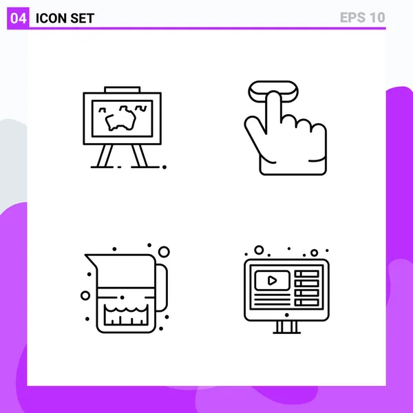 Conjunto Iconos Creativos Universales Simplemente Vector Ilustraciones Para Aplicaciones Web — Vector de stock