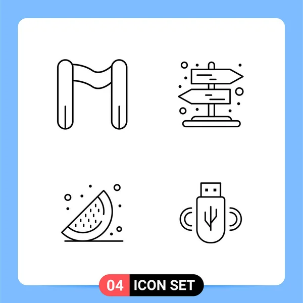 Conjunto Iconos Creativos Universales Simplemente Vector Ilustraciones Para Aplicaciones Web — Vector de stock