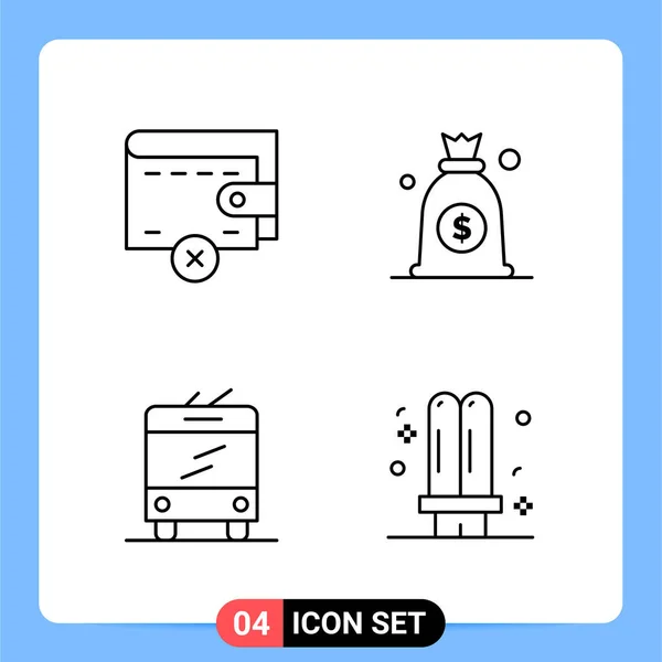 Conjunto Iconos Creativos Universales Simplemente Vector Ilustraciones Para Aplicaciones Web — Vector de stock