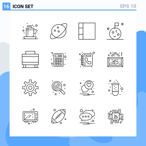 Conjunto Iconos Creativos Universales Simplemente Vector Ilustraciones Para Aplicaciones Web — Vector de stock