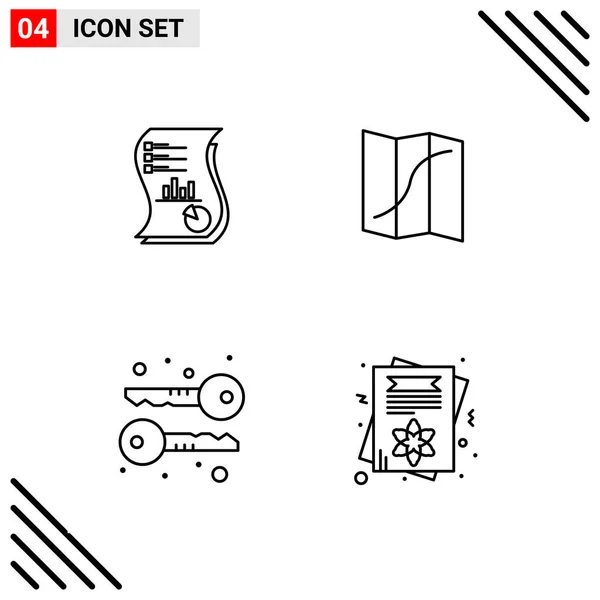 Conjunto Iconos Creativos Universales Simplemente Vector Ilustraciones Para Aplicaciones Web — Archivo Imágenes Vectoriales