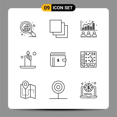 Evrensel yaratıcı simgeler kümesi, web ve mobil uygulamalar ve projeler için basit vektör illüstrasyonları 