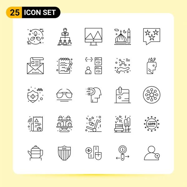 Set Universal Creative Icons Simply Vector Illustrations Web Mobile Apps — Stock Vector