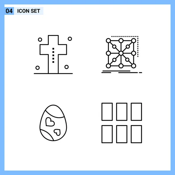 Set Dari Ikon Kreatif Universal Cukup Ilustrasi Vektor Untuk Aplikasi - Stok Vektor