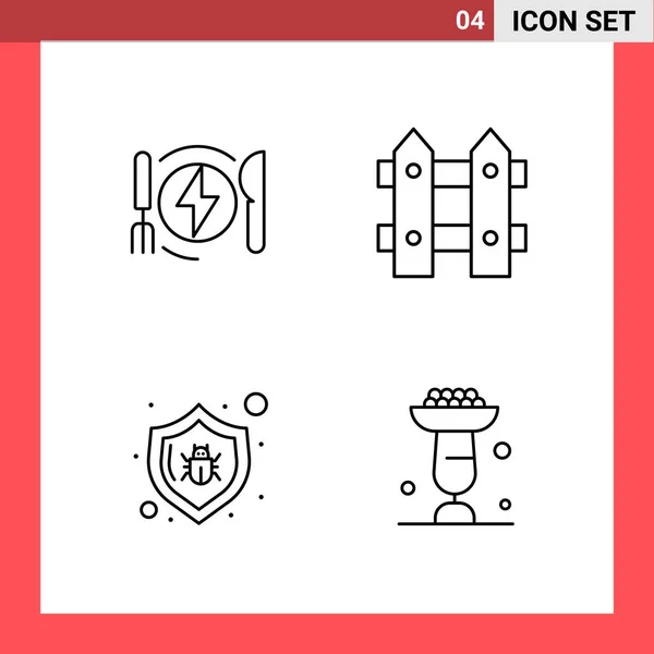 Conjunto Iconos Creativos Universales Simplemente Vector Ilustraciones Para Aplicaciones Web — Vector de stock