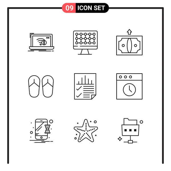 Conjunto Iconos Creativos Universales Simplemente Vector Ilustraciones Para Aplicaciones Web — Vector de stock