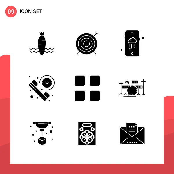 Conjunto Iconos Creativos Universales Simplemente Vector Ilustraciones Para Aplicaciones Web — Vector de stock