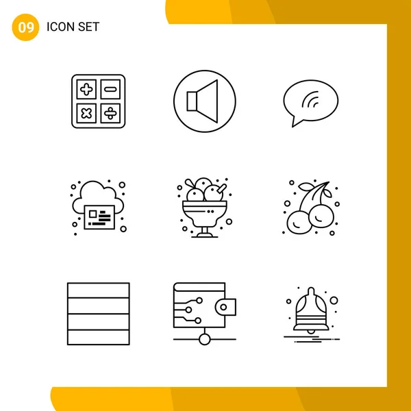 Set Universal Creative Icons Simply Vector Illustrations Web Mobile Apps — Stock Vector