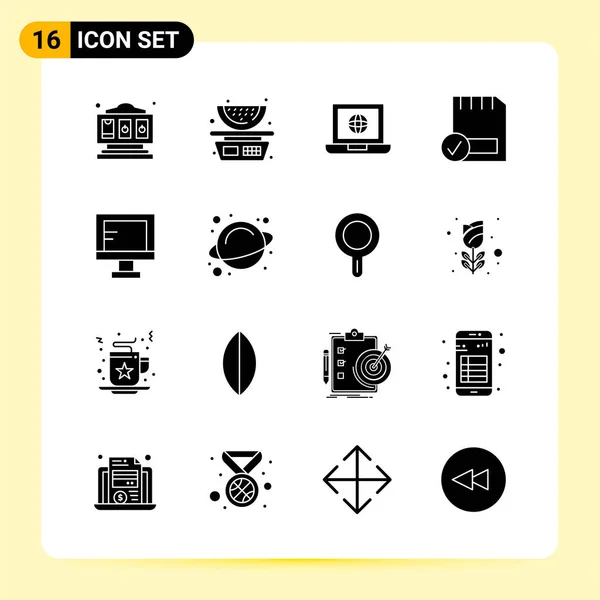 Conjunto Iconos Creativos Universales Simplemente Vector Ilustraciones Para Aplicaciones Web — Vector de stock