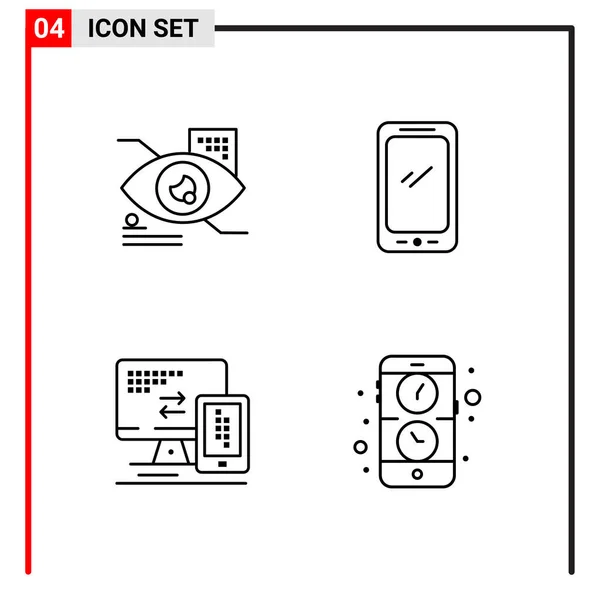 Conjunto Ícones Criativos Universais Simplesmente Vetor Ilustrações Para Web Aplicativos —  Vetores de Stock